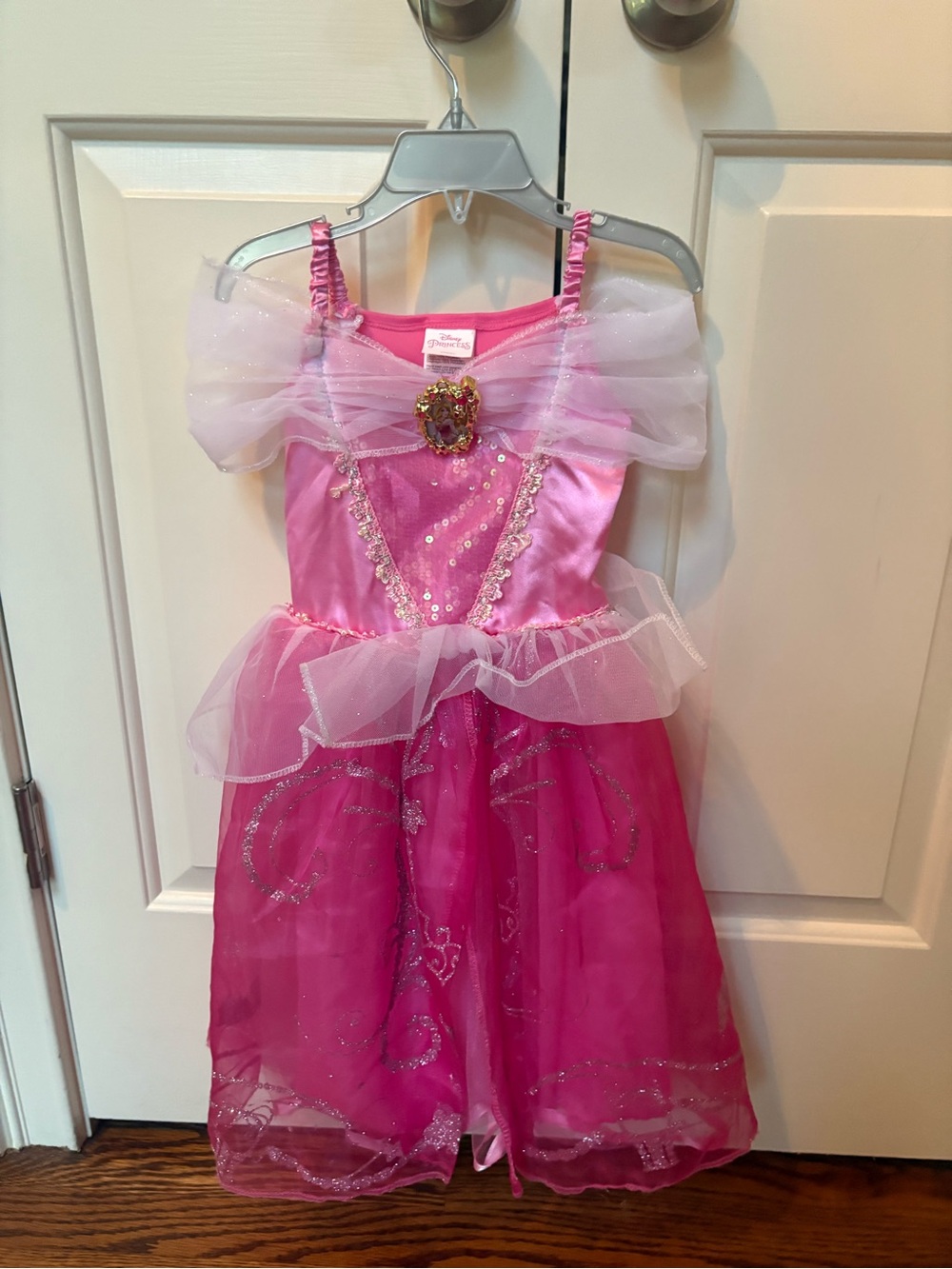 Girls' Pink Princess Costume Dress - Sparkle Tulle Gown Sleeping Beauty